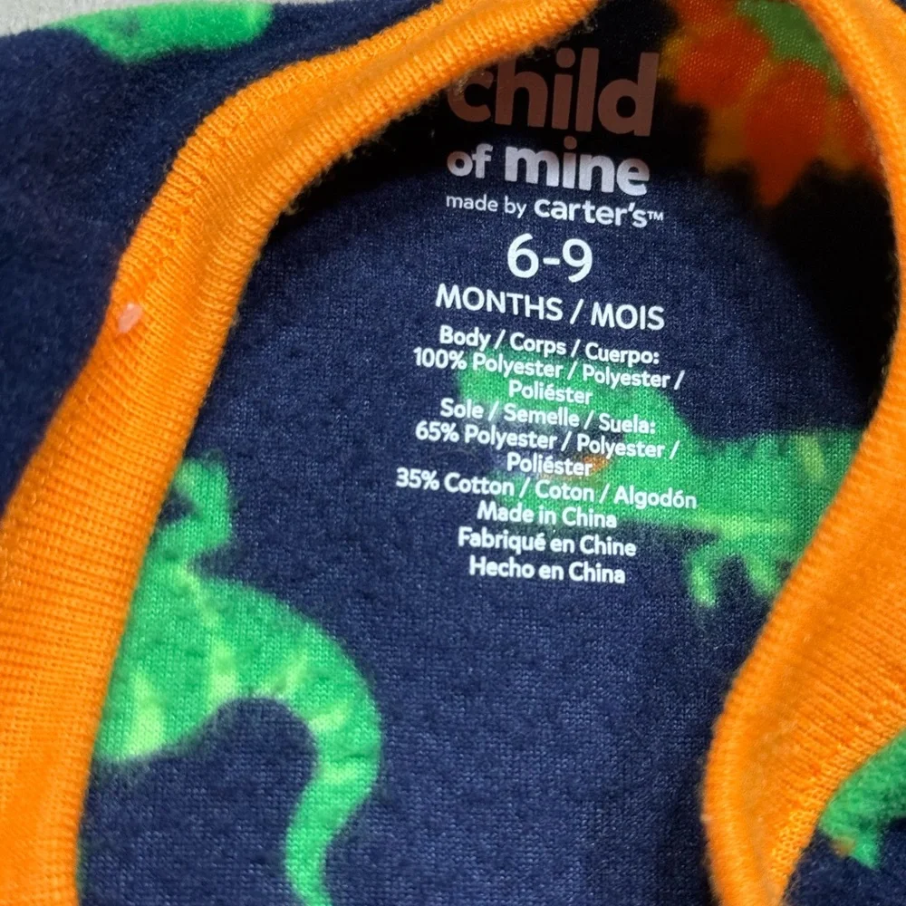 Carter's | Baby Dinosaur Fleece Footie Pajamas | 6-9M